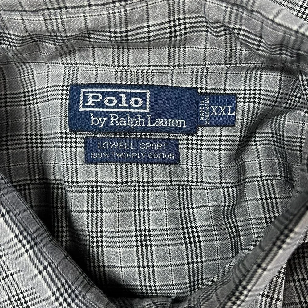 Polo Ralph Lauren Lowell Sport Long Sleeve Button Shirt Mens XXL Big‎ Tall Plaid
